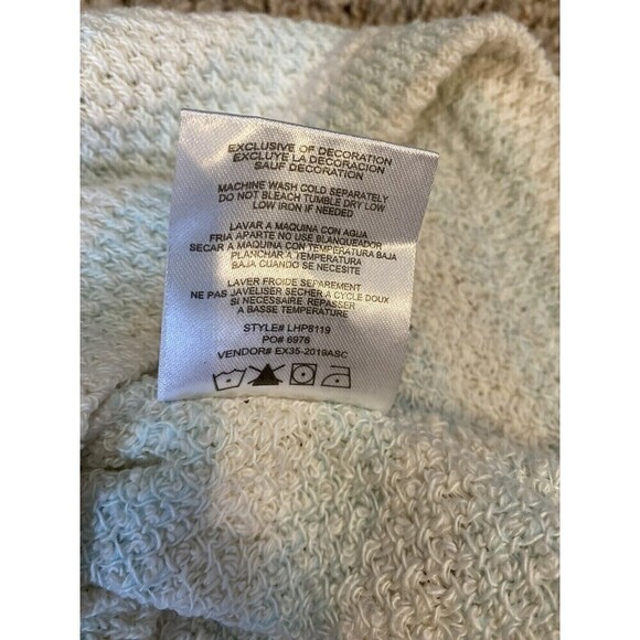 Southern Spirit Women Striped Pullover Hoodie Size XS Raw V Neck Tassels NEW - Picture 8 of 10